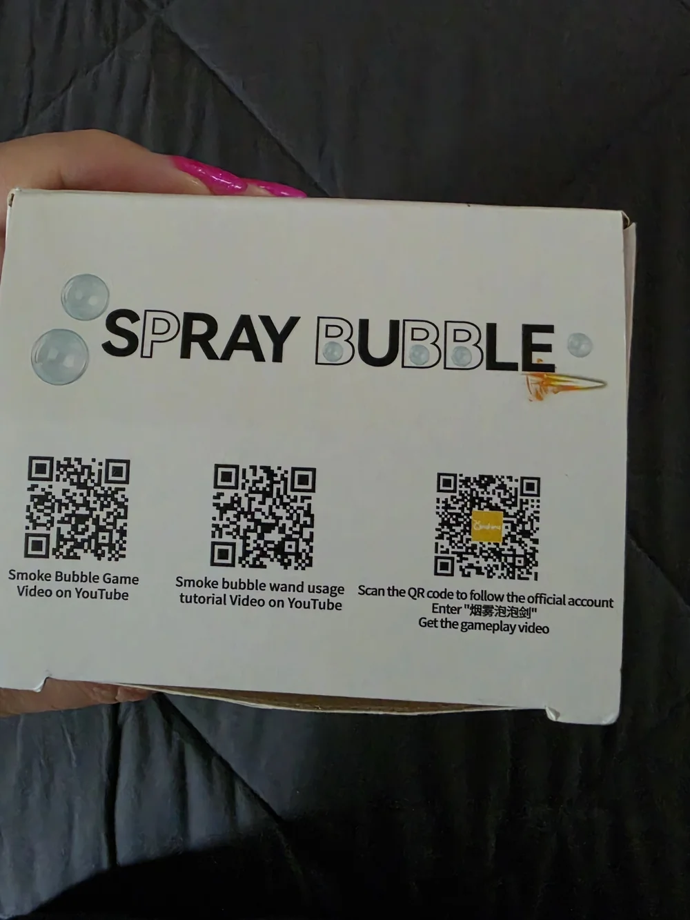 Pink Spray Bubble Wand for Kids - Bubble Blaster Toy